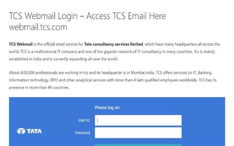 How to access my TCS email from outside .